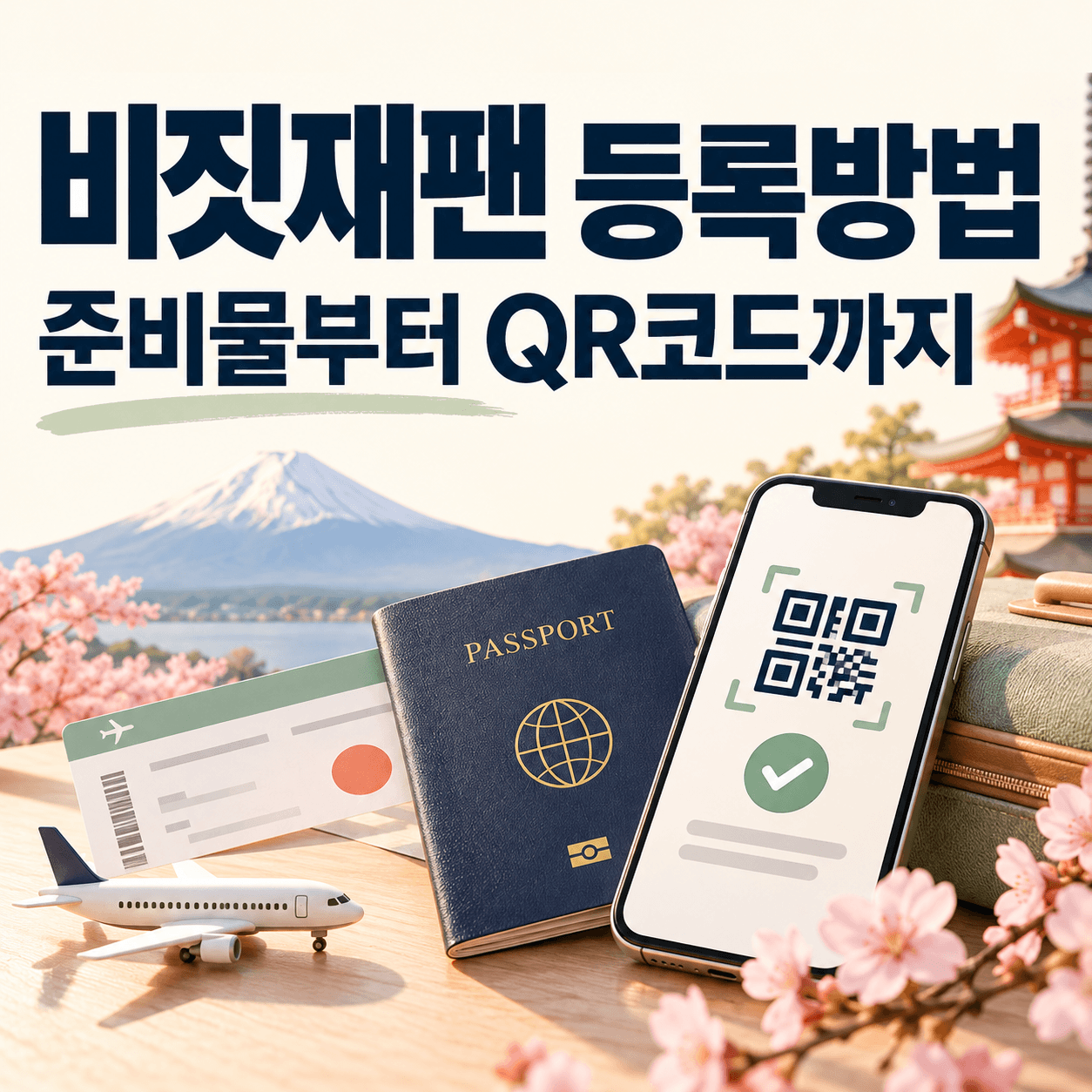 비짓재팬 등록 준비물과 QR코드