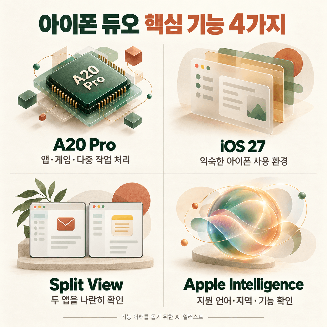 아이폰 듀오 핵심 기는ㅇ 4가지
