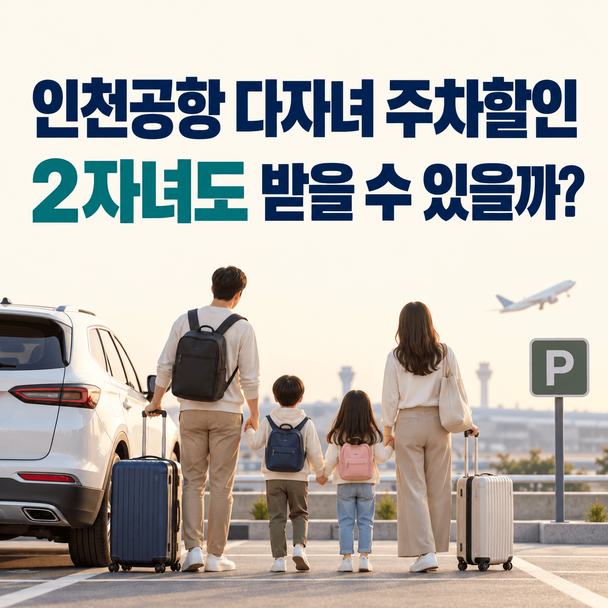 인천공항 다자녀 주차할인, 2자녀 가능할까